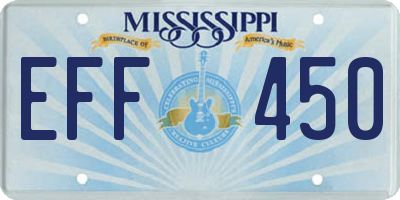MS license plate EFF450