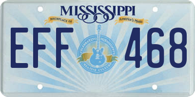 MS license plate EFF468