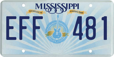 MS license plate EFF481