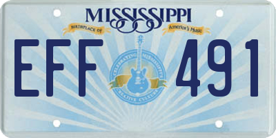 MS license plate EFF491