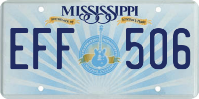 MS license plate EFF506