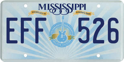 MS license plate EFF526