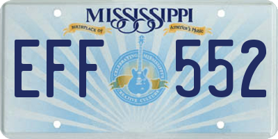MS license plate EFF552