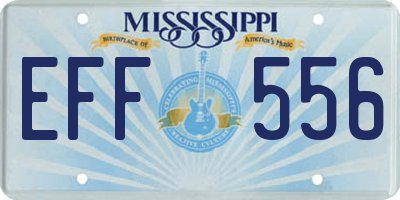 MS license plate EFF556