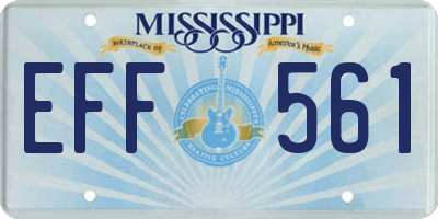 MS license plate EFF561