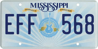 MS license plate EFF568