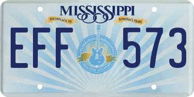 MS license plate EFF573