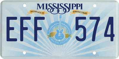 MS license plate EFF574