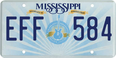 MS license plate EFF584