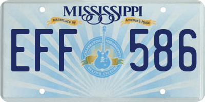 MS license plate EFF586