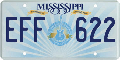 MS license plate EFF622