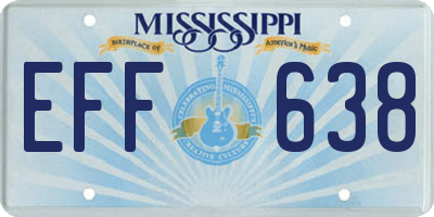 MS license plate EFF638