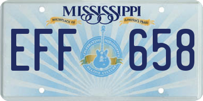 MS license plate EFF658
