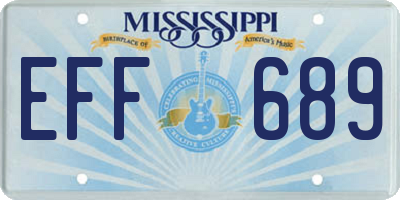 MS license plate EFF689