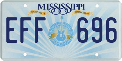 MS license plate EFF696