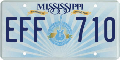 MS license plate EFF710