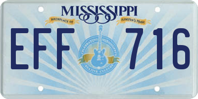 MS license plate EFF716