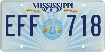 MS license plate EFF718