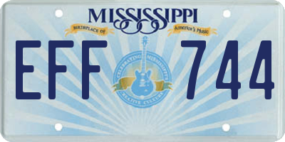 MS license plate EFF744
