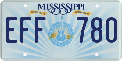 MS license plate EFF780