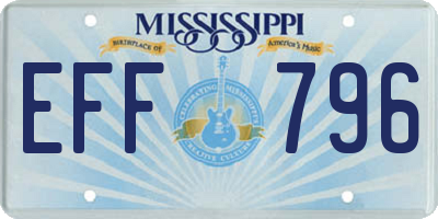 MS license plate EFF796