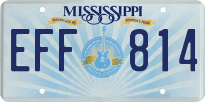 MS license plate EFF814