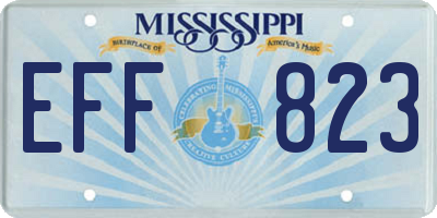 MS license plate EFF823