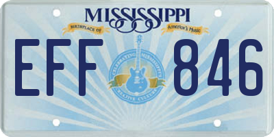 MS license plate EFF846