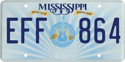 MS license plate EFF864