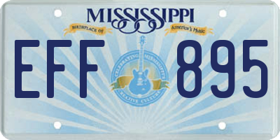 MS license plate EFF895
