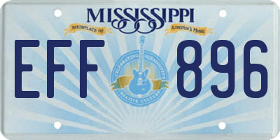 MS license plate EFF896