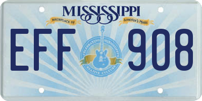 MS license plate EFF908