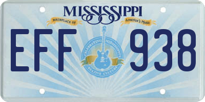 MS license plate EFF938