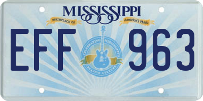 MS license plate EFF963