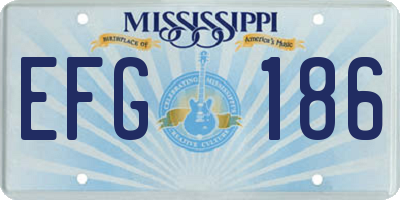 MS license plate EFG186
