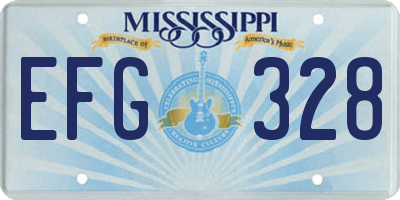MS license plate EFG328