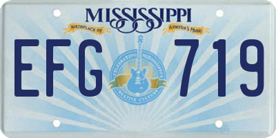 MS license plate EFG719