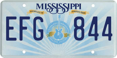 MS license plate EFG844