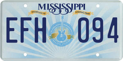 MS license plate EFH094