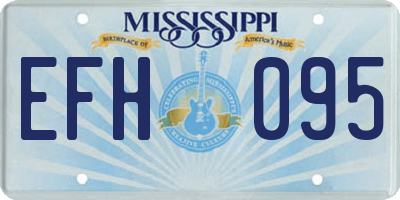 MS license plate EFH095