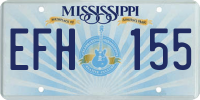 MS license plate EFH155