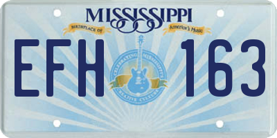 MS license plate EFH163