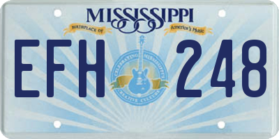 MS license plate EFH248