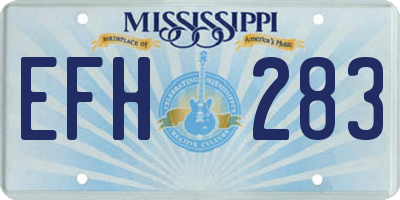 MS license plate EFH283