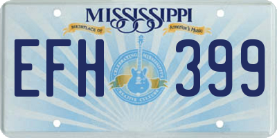 MS license plate EFH399