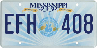 MS license plate EFH408