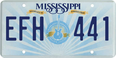 MS license plate EFH441