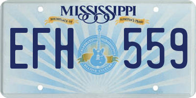 MS license plate EFH559