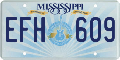 MS license plate EFH609