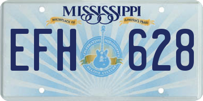 MS license plate EFH628